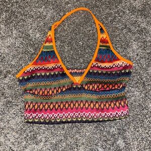 SHEIN colorful halter top, size XS